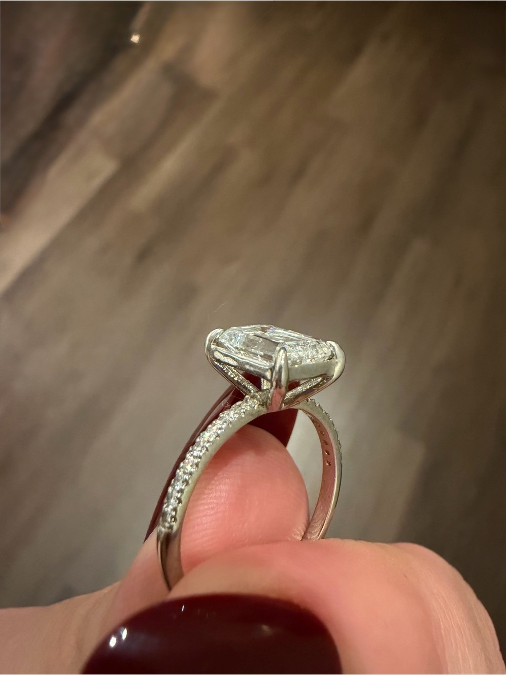 Sterling Silver Clear Cubic Zirconia Solitaire Ring - White